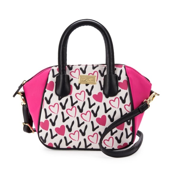 Betsey Johnson Love Pink Mini Satchel NWT - Picture 3 of 6